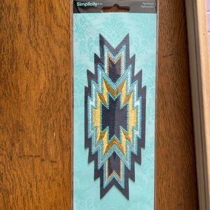 Simplicity Blue and Gold Zigzag Patch